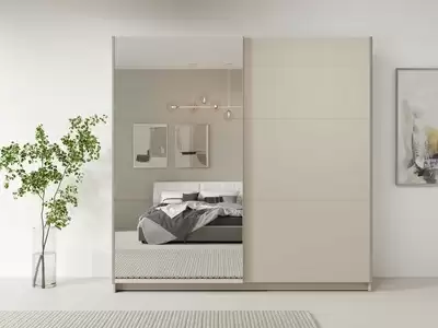 Armoire 2 portes dont 1 miroir