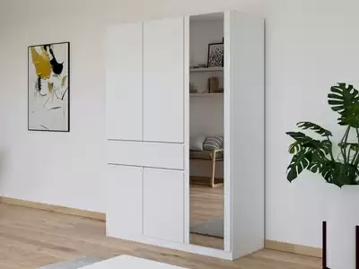 Armoire 5 portes dont 1 miroir 1 tiroir