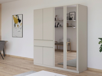 Armoire 6 portes dont 2 miroirs 1 tiroir