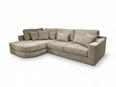 Canap� d'angle meridienne a gauche arrondi