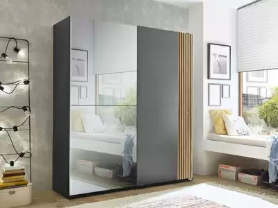 Armoire 2 portes coulissantes dont 1 miroir