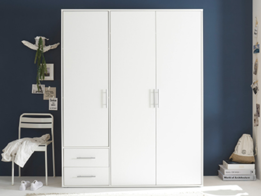 Armoire 3 portes 2 tiroirs Valencia