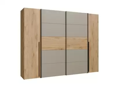 Armoire 2 portes coulissantes+ 2 battantes