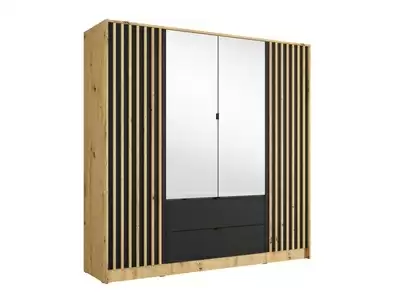 Armoire 4 portes dont 1 miroir