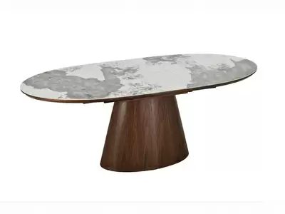 Table de repas ovale extensible