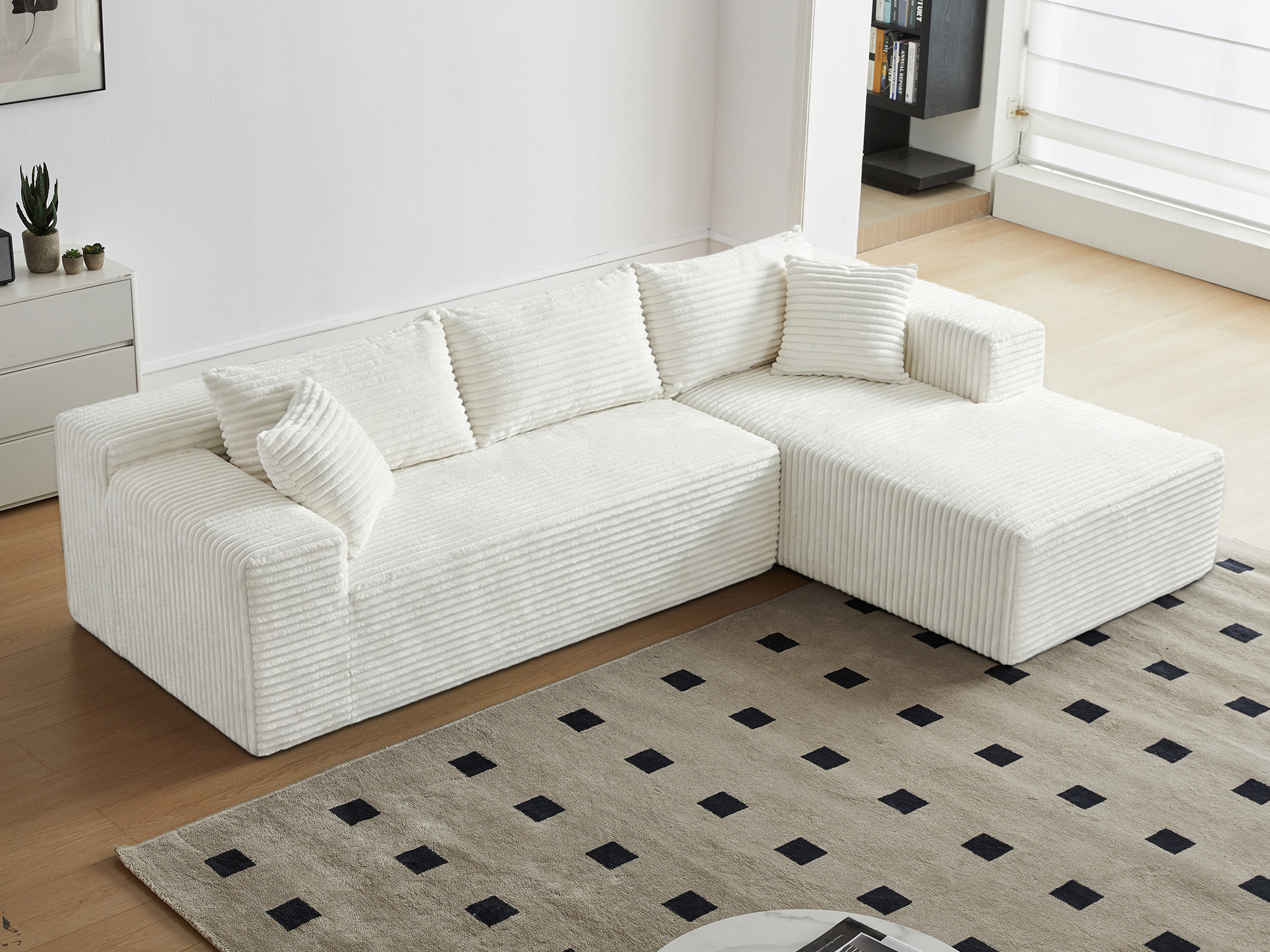 Canap� d'angle � droite compress� Francesca