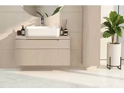 Meuble salle de bain 2 tiroirs suspendu