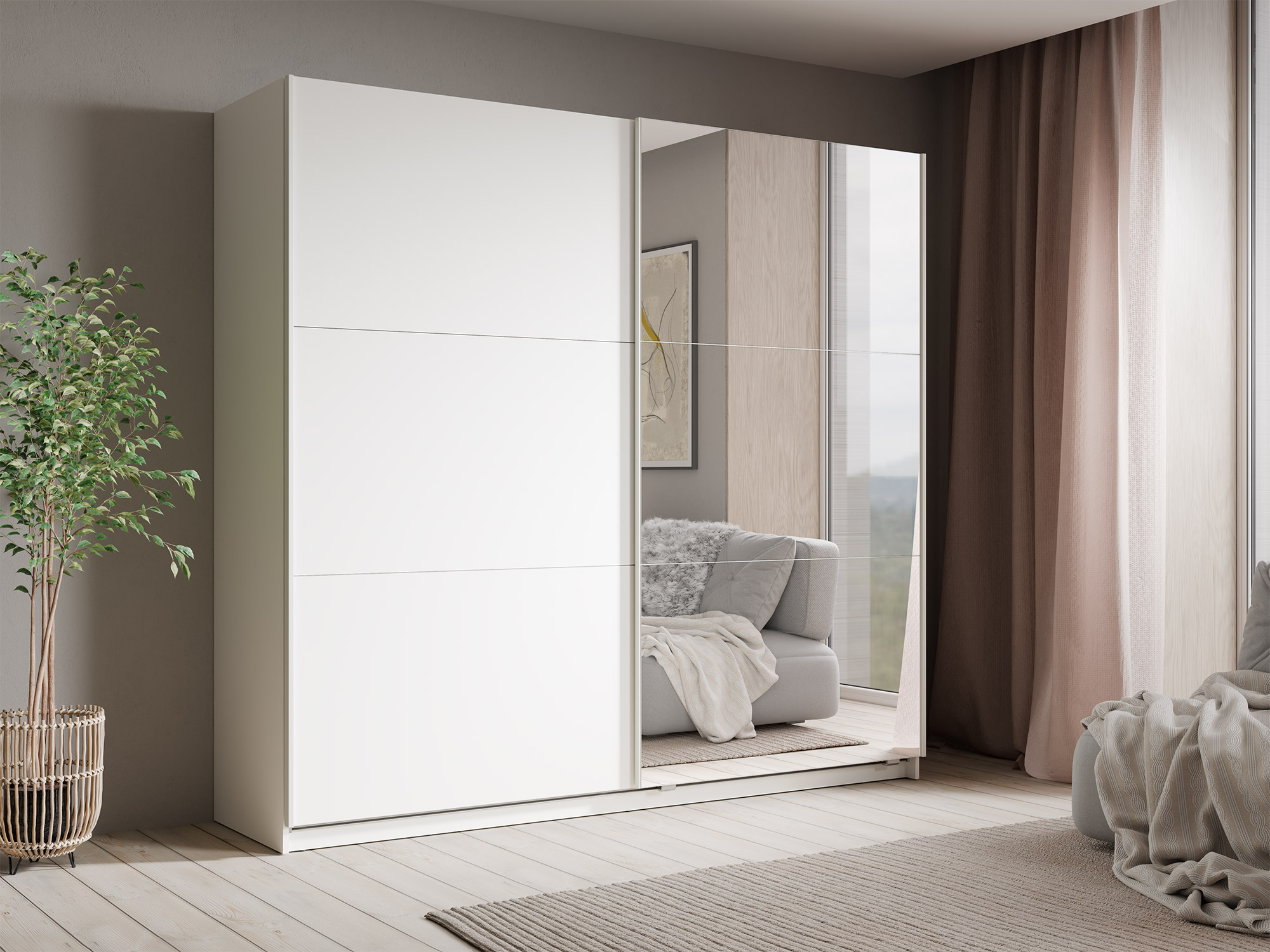 Armoire 2 portes coulissantes Luxora