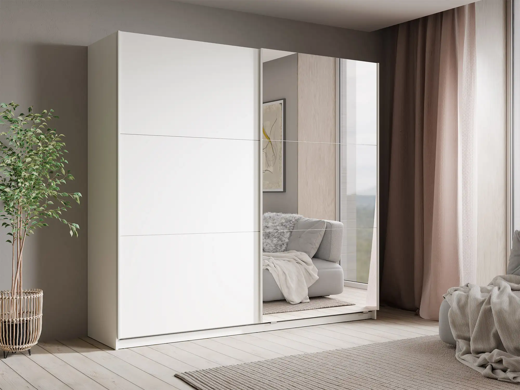 Armoire 2 portes coulissantes Luxora