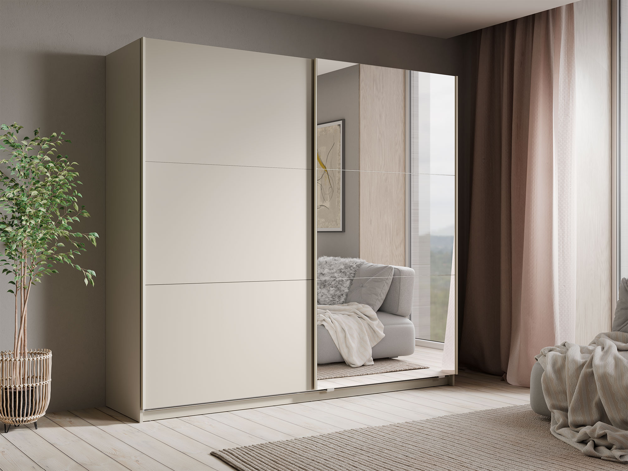 Armoire 2 portes coulissantes Luxora