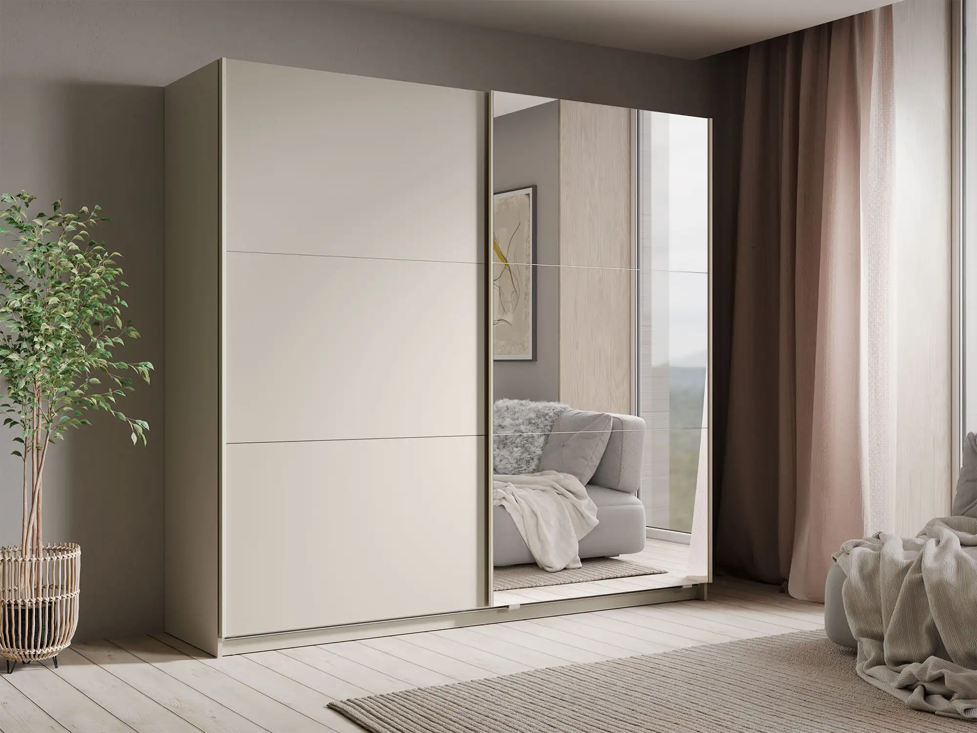 Armoire 2 portes coulissantes Luxora