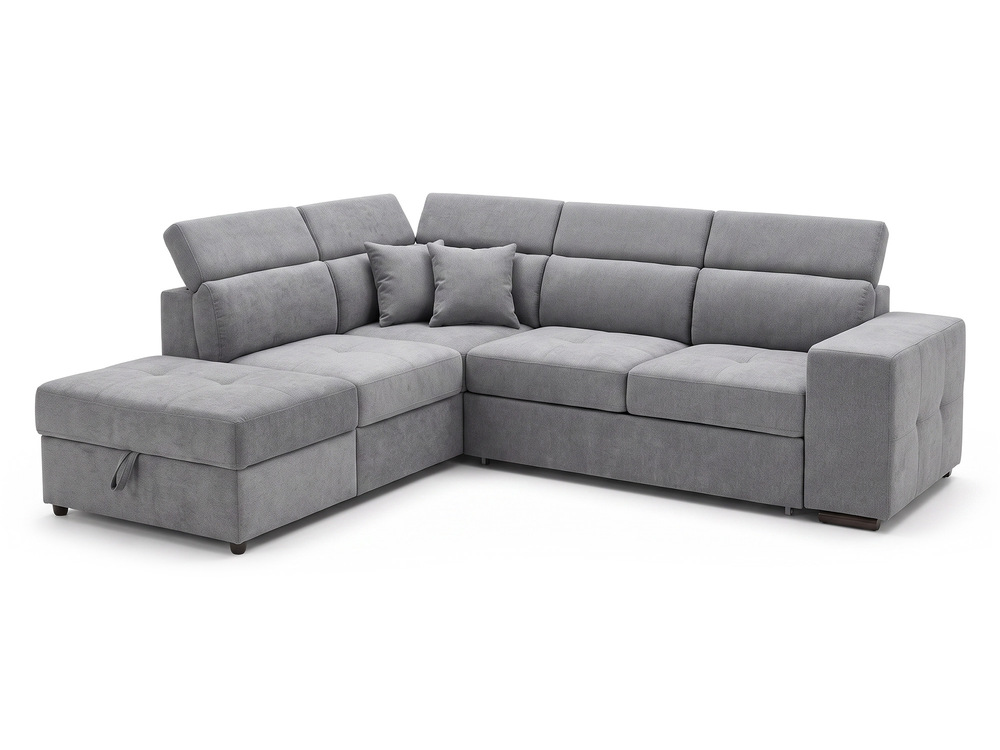 Canap� d'angle convertible et r�versible avec pouf Vento