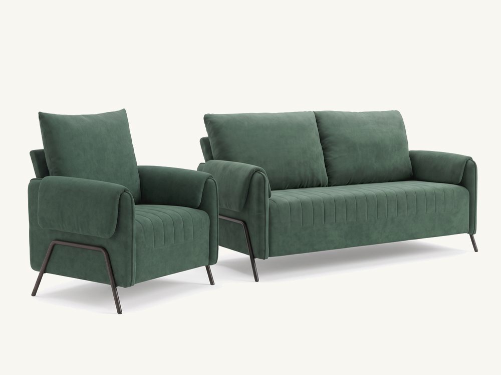 Ensemble canap� 2 places + 1 fauteuil Johanne