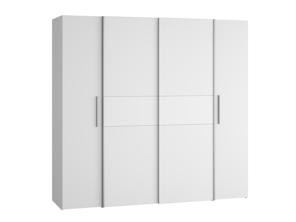 Armoire 2 portes coulissantes+2 portes battantes Kalixtus
