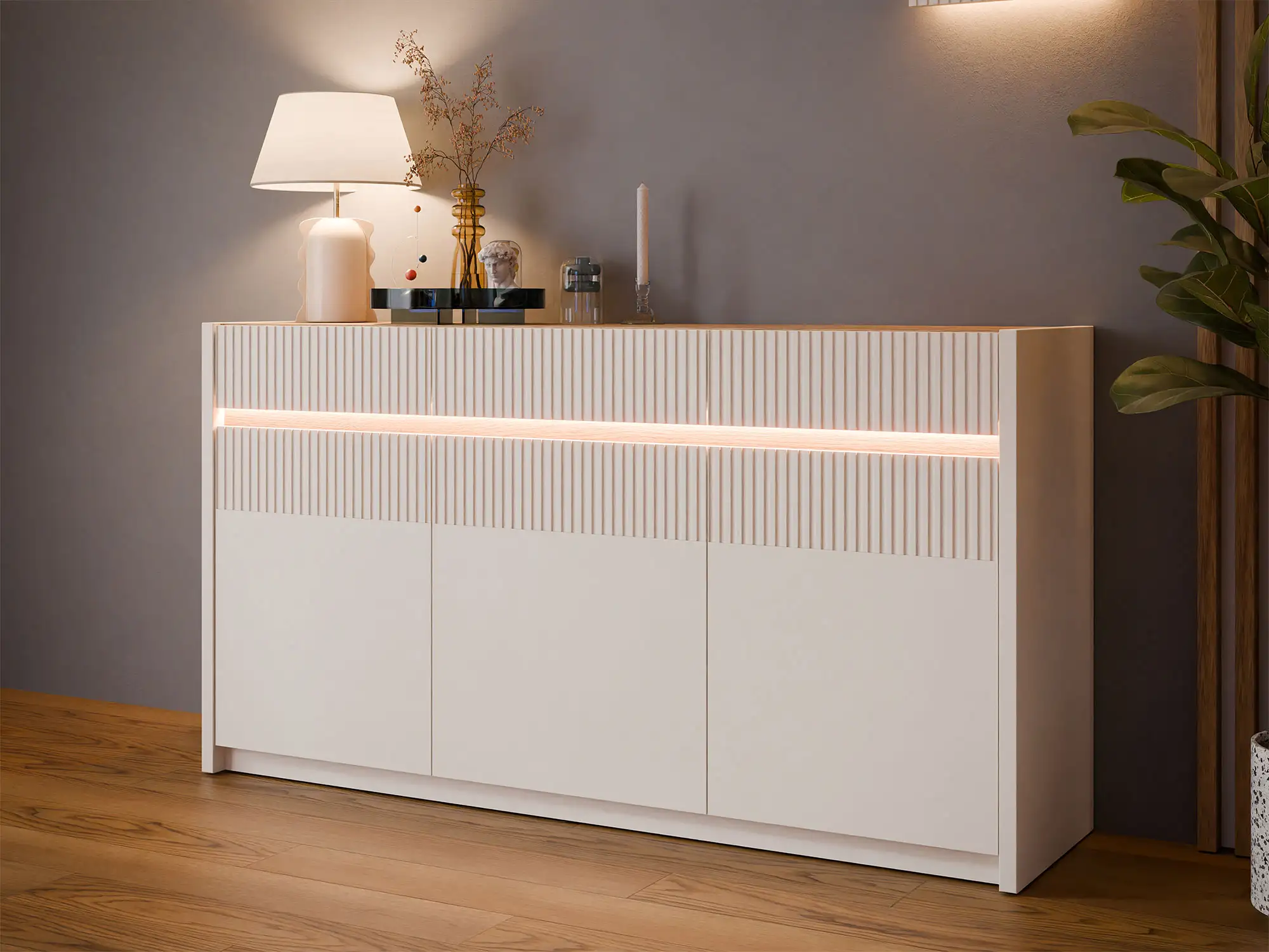 Bahut 3 portes Oak squere