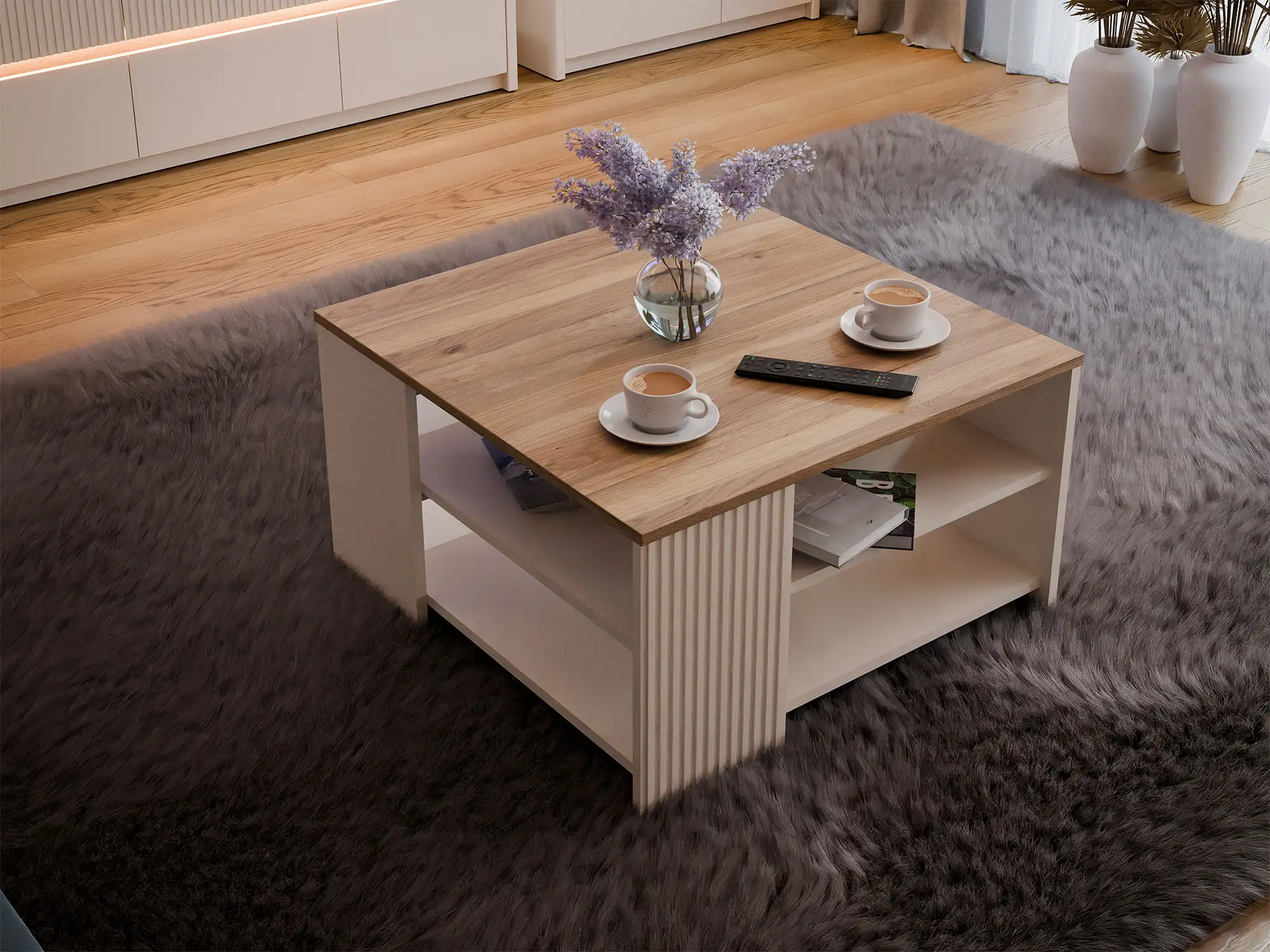 Table basse carr�e Oak squere
