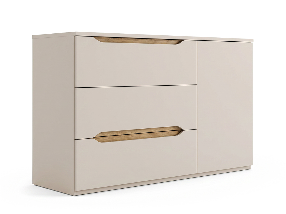 Commode 1 porte 3 tiroirs Edwal