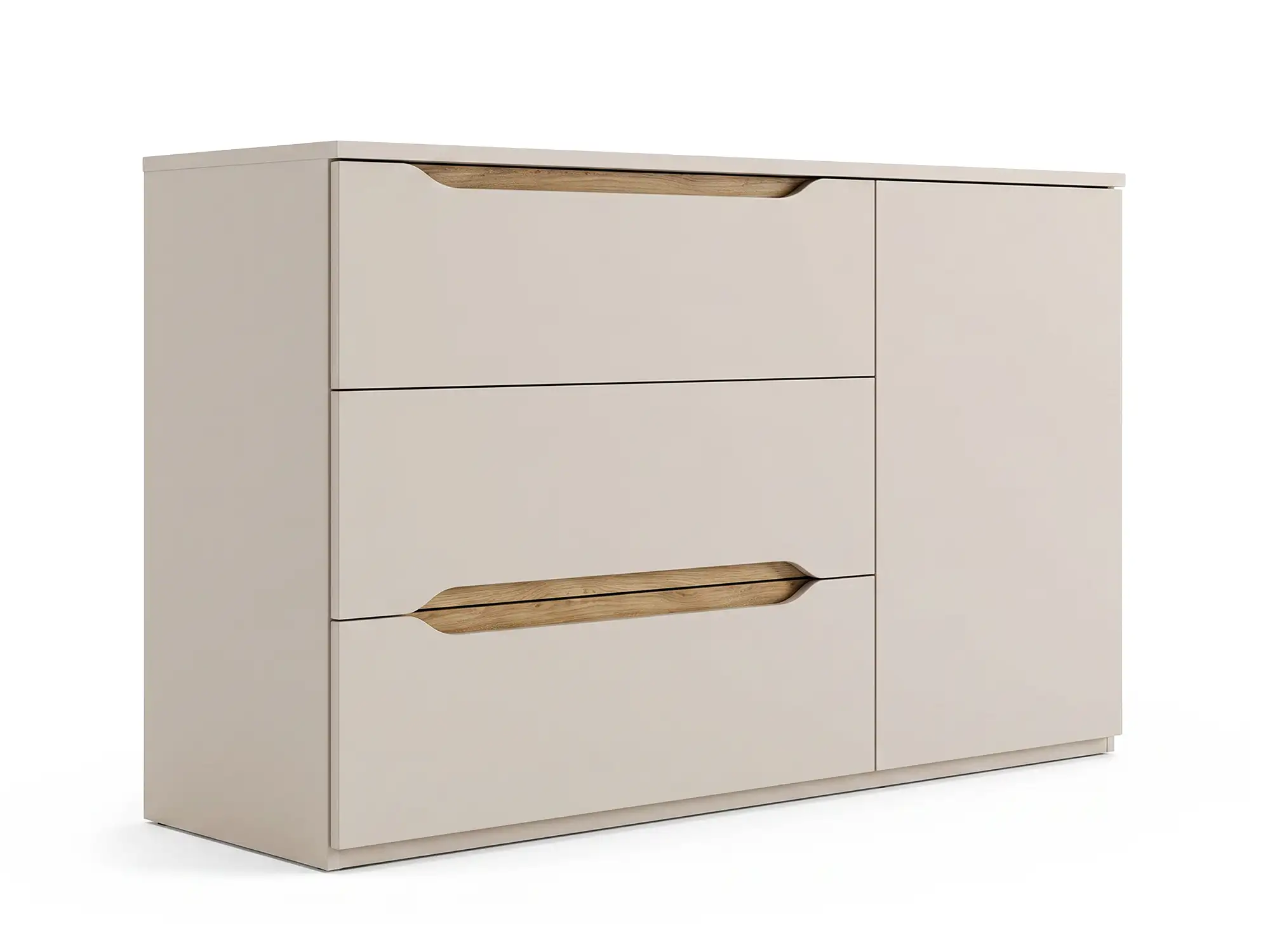 Commode 1 porte 3 tiroirs Edwal