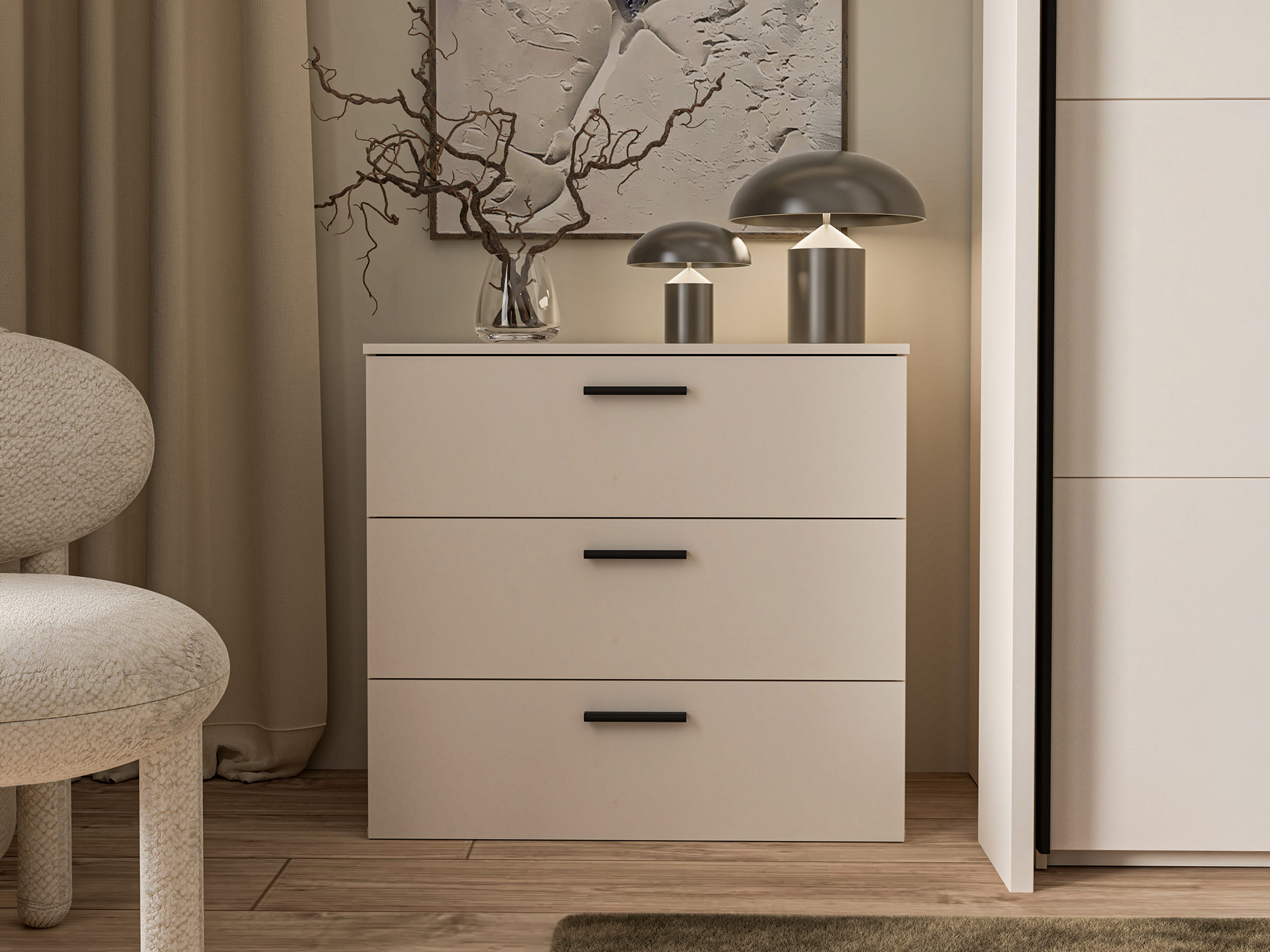Commode 3 tiroirs Ingalill