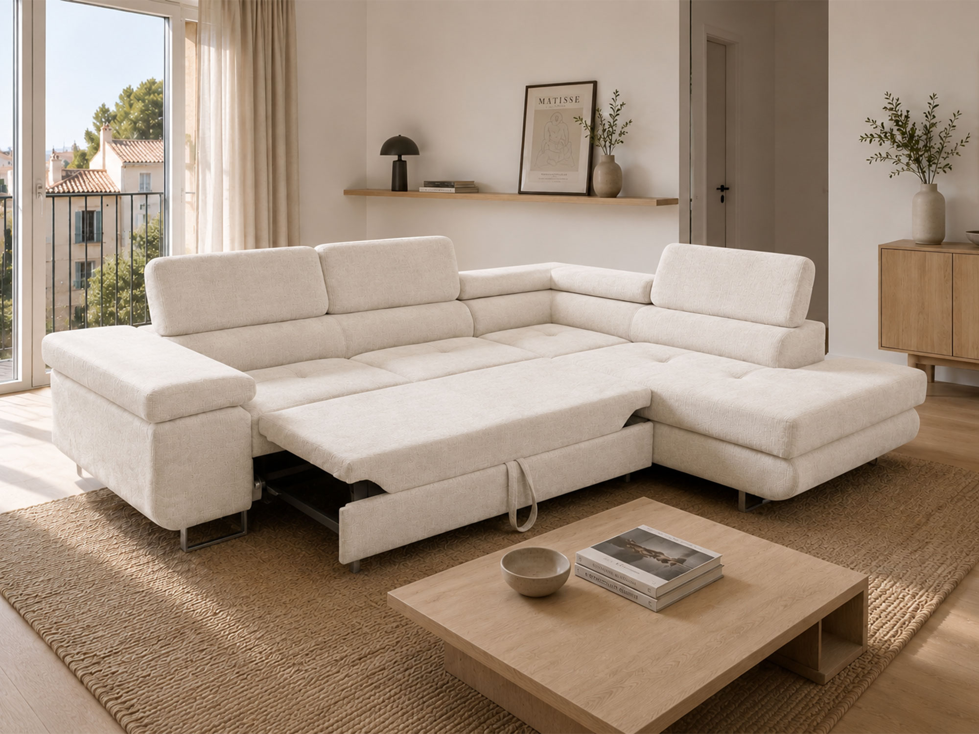 Canap� d'angle convertible � droite Nova