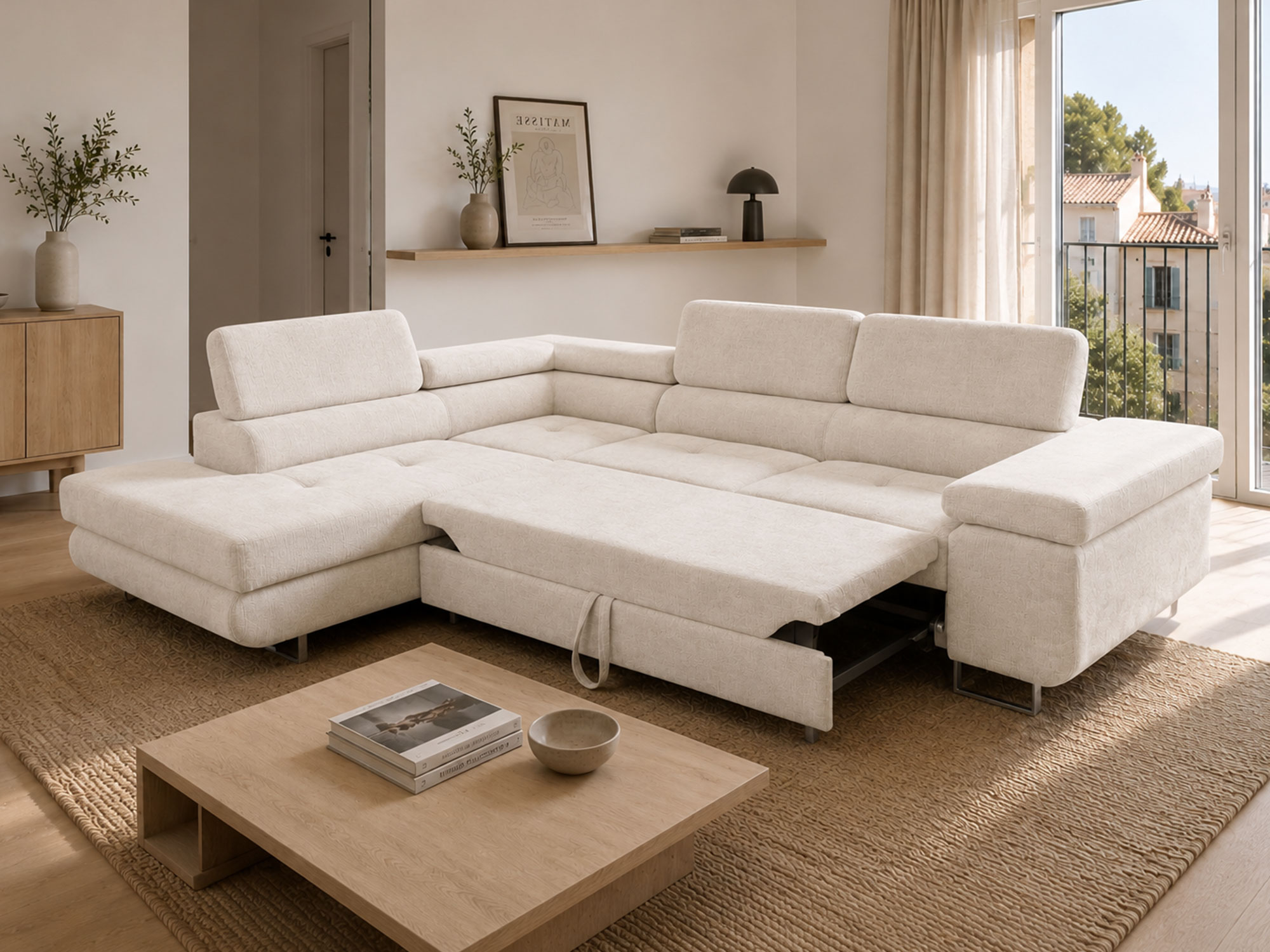 Canap� d'angle convertible � gauche Nova