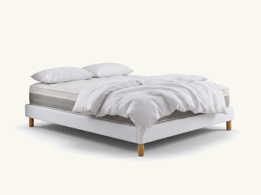 Pack matelas + 2 oreillers + 1 couette + sommier + pieds Maryline
