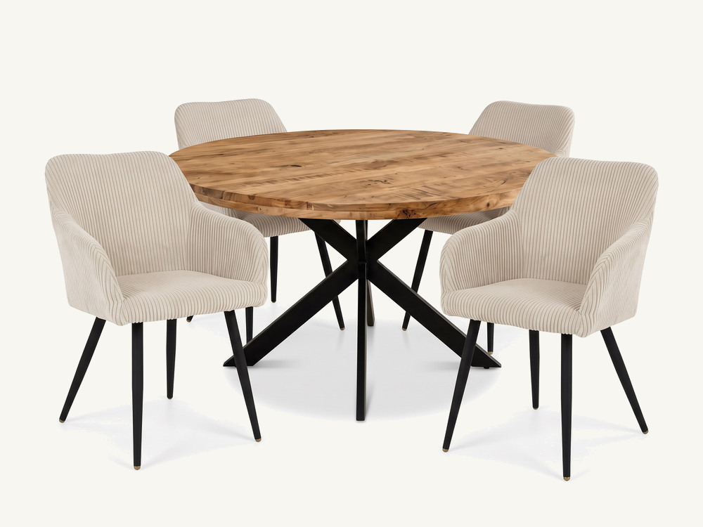 Ensemble table de repas + 4 chaises Semarang