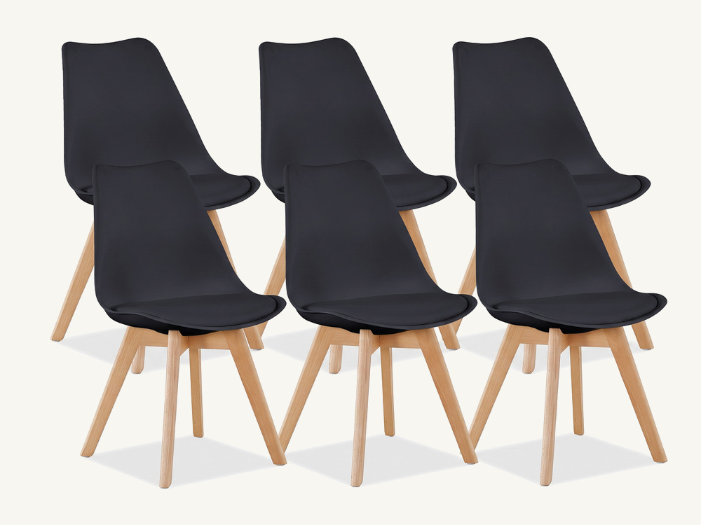 Lot de 6 chaises dont 2 offertes Moon