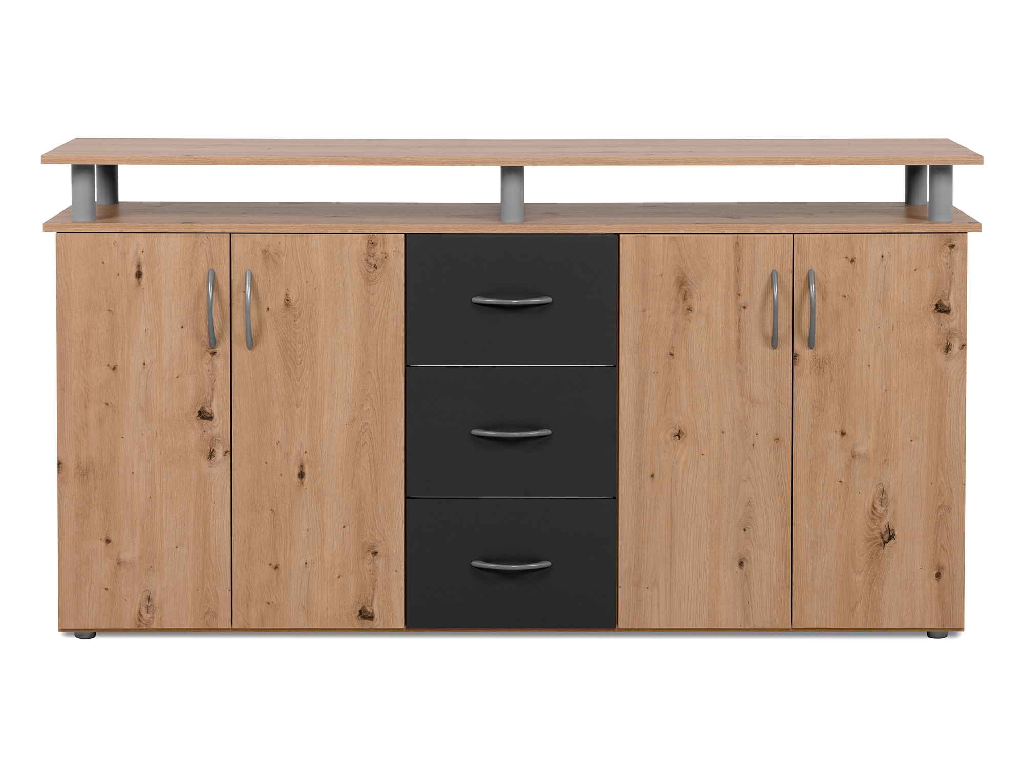 Grand Bahut Artisanal En Chêne Massif - 240x93x55 Cm - Fait Main (2020) NEUF