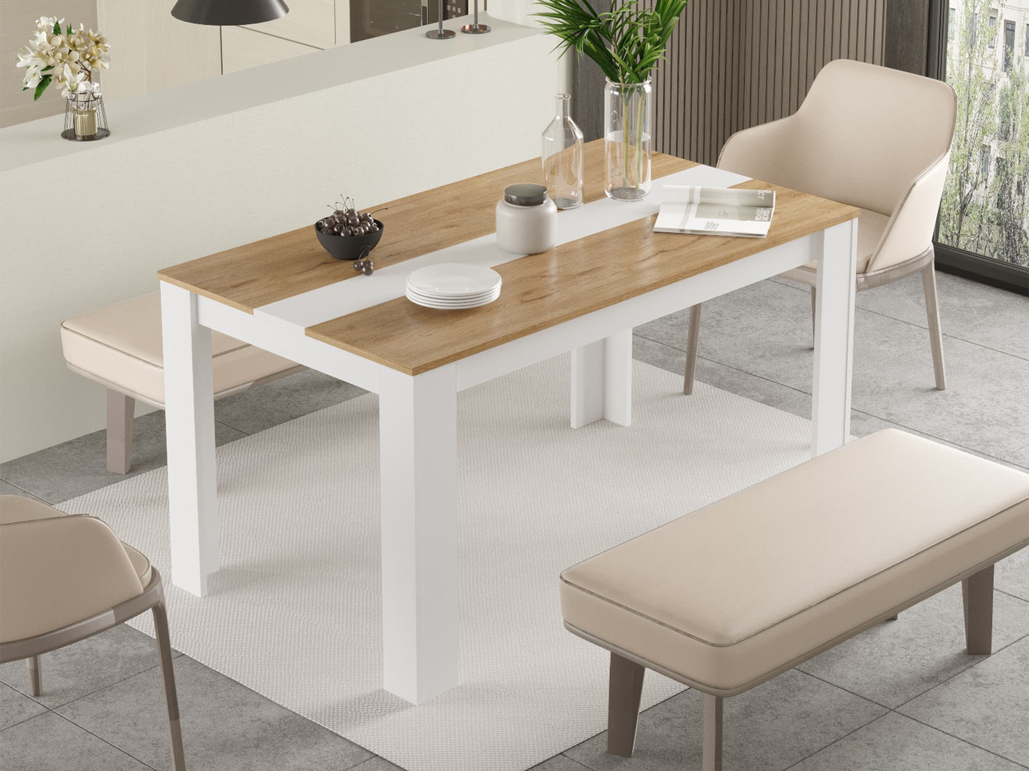 Table de repas rectangulaire Alessia