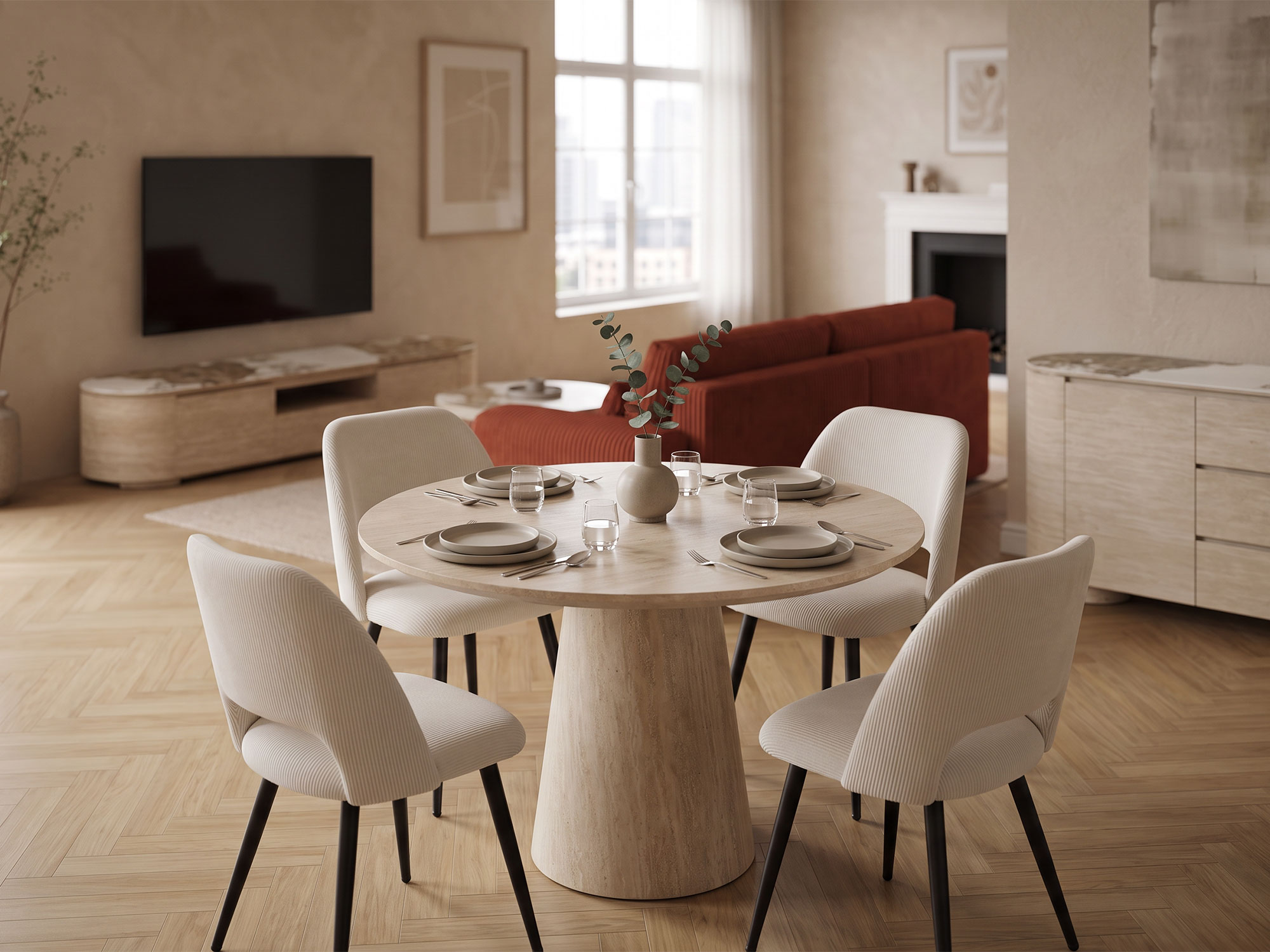 Ensemble table + 4 chaises Sintra